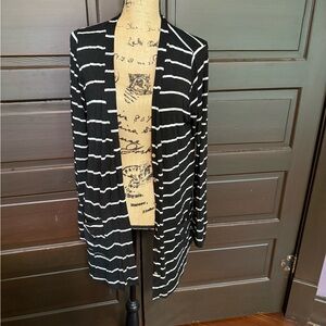Classic Black & white striped cardigan